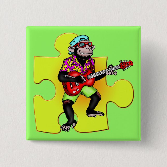 Monkey Musician Buttons (Front)