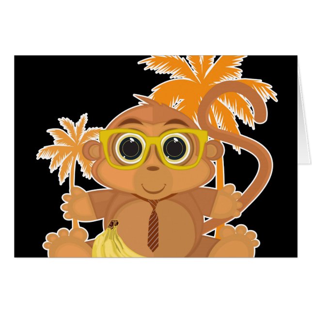 Monkey Nerd - Black (Front Horizontal)