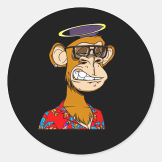 Monkey NFT Classic Round Sticker