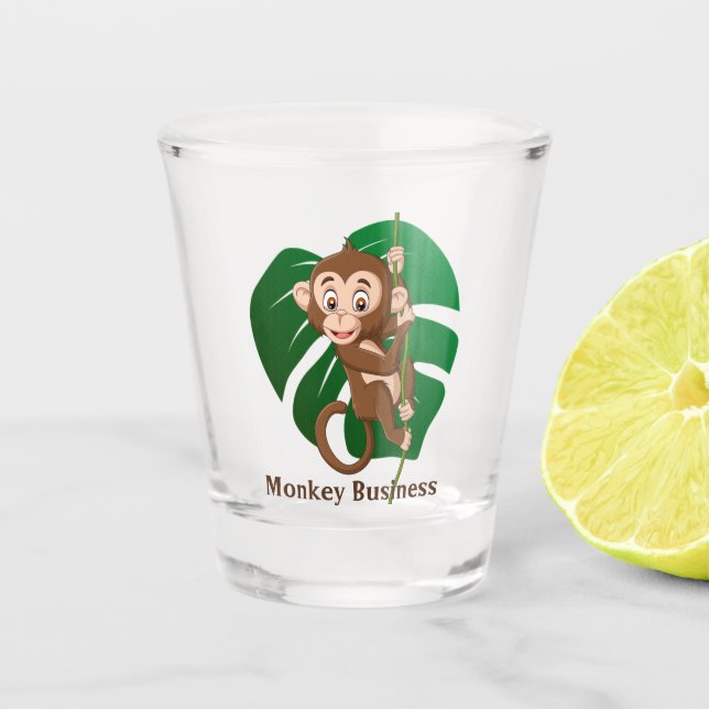 Monkey on a Vine Shot Glass (Front)