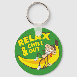 Monkey On Banane - Relax And Chill Out! Key Ring
