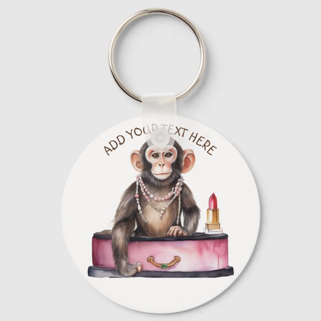 monkey on dressing table key ring (Front)