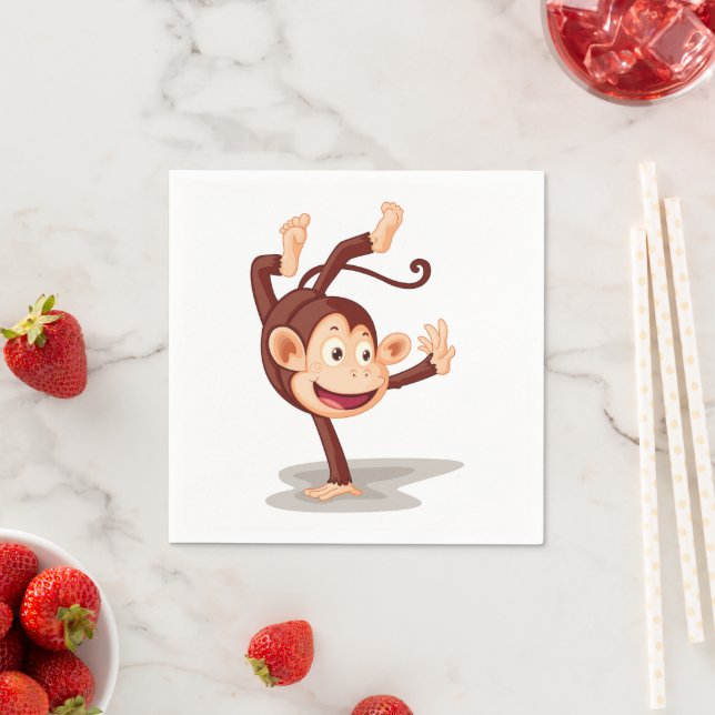 Monkey On One Hand Paper Napkins (Insitu)