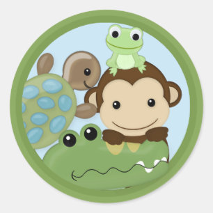 MONKEY Papagayo Baby Shower frog turtle PML-B Seal