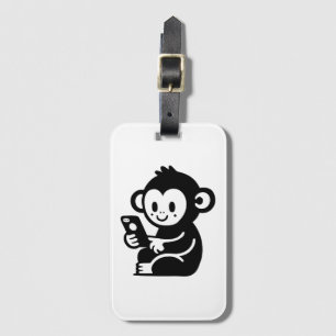 Monkey Phone Luggage Tag