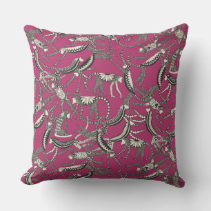 monkey pink cushion