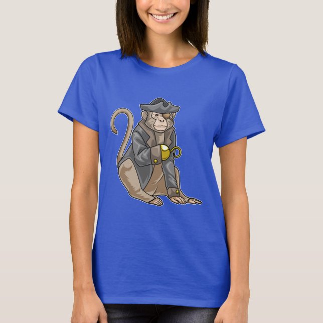 Monkey Pirate Hook hand T-Shirt (Front)