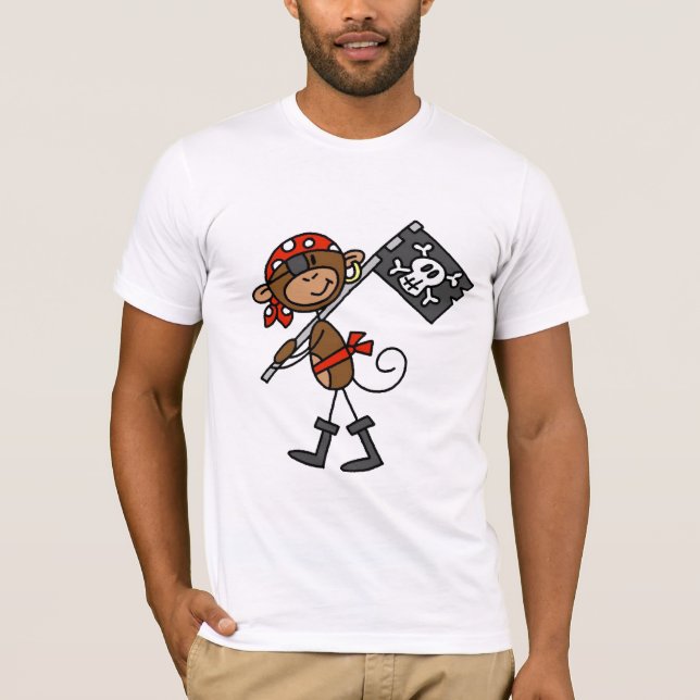 Monkey Pirate With Flag Tshirts and Gifts (Front)