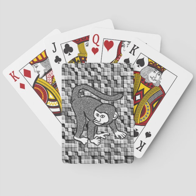 Monkey Playing Card Deck (Back)