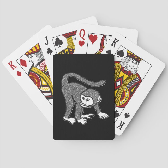 Monkey Playing Card Deck (Back)