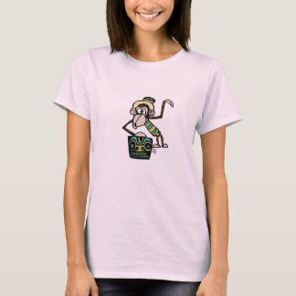 Monkey playing Tiki Drum T shirt by Tiki tOny
