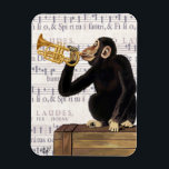 Monkey Playing Trumpet Magnet<br><div class="desc">Children's</div>