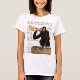 Monkey Playing Trumpet T-Shirt