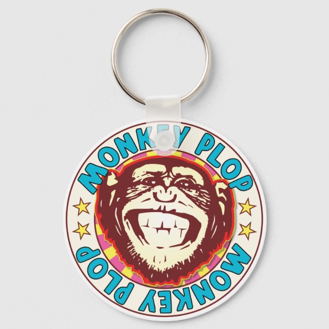 Monkey Plop Key Ring (Front)