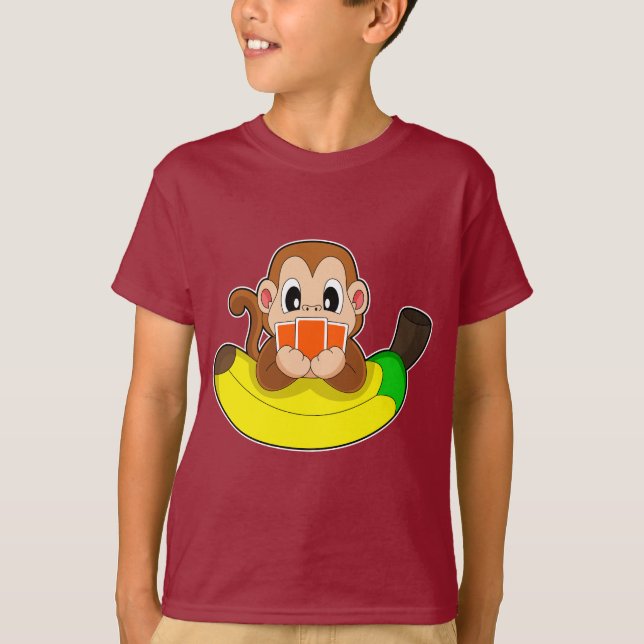 Monkey Poker Poker cards T-Shirt (Front)