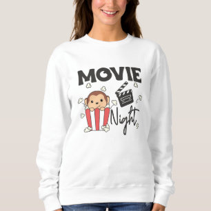 Monkey Popcorn Movie Night Sweet Monkey Movies Sweatshirt