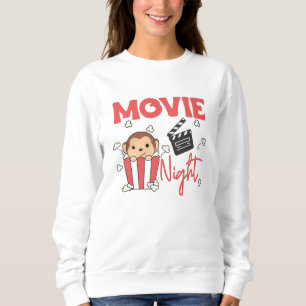 Monkey Popcorn Movie Night Sweet Monkey Movies Sweatshirt