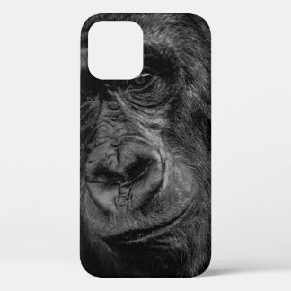 MONKEY PORTRAIT ON BW iPhone 12 CASE