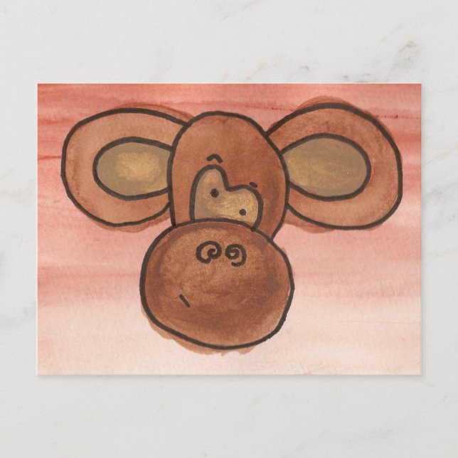 Monkey postcard (Front)