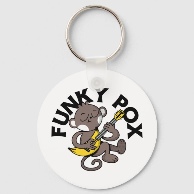 Monkey Pox Funky Pox  Key Ring (Front)