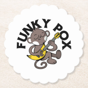 Monkey Pox Funky Pox Paper Coaster