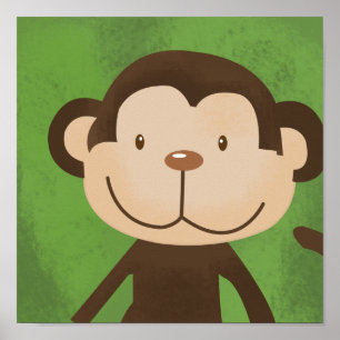 Monkey Print Kids Jungle Safari Art Print