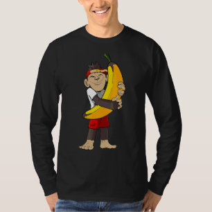 Monkey Proudly Holds Banana In His Arms T-Shirt