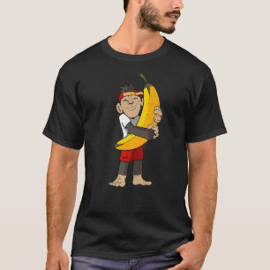 Monkey Proudly Holds Banana In His Arms T-Shirt
