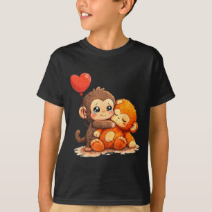 Monkey punch baby cute baby funny animal big love T-Shirt