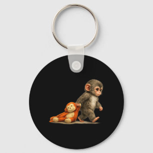 Monkey Punch Baby Macaque Little Punch Big Cute Key Ring