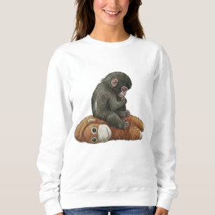 Monkey Punch, Baby Monkey Orangutan Hug  Sweatshirt