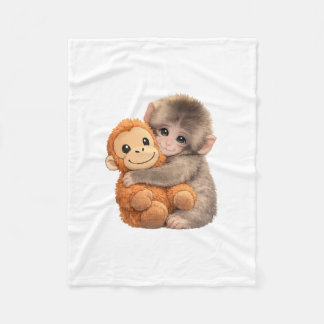 Monkey Punch & His Best Friend Fleece Blanket