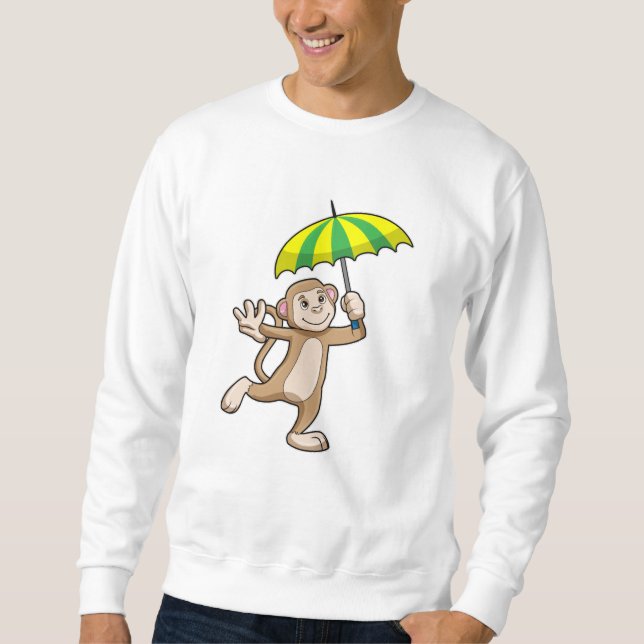 Monkey Rain Umbrella Sweatshirt (Front)
