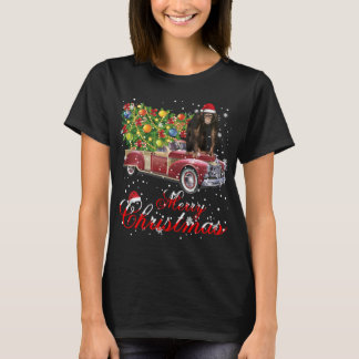 Monkey Rides Red Truck Christmas Pajama T-Shirt