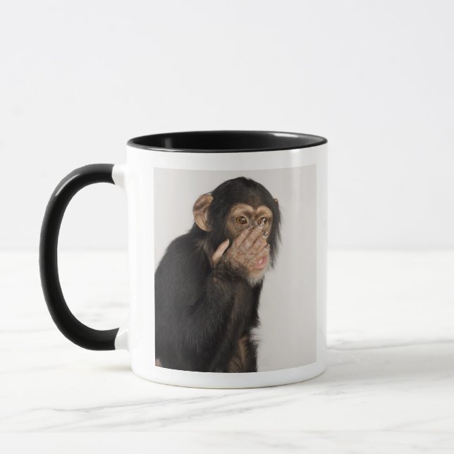 Monkey rubbing its face mug (Left)