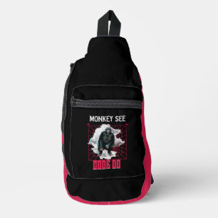 Monkey See Code Do Funny Web Developer Sling Bag