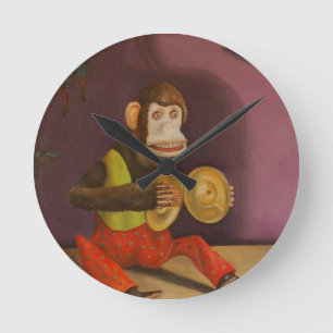 Monkey See Monkey Do Round Clock