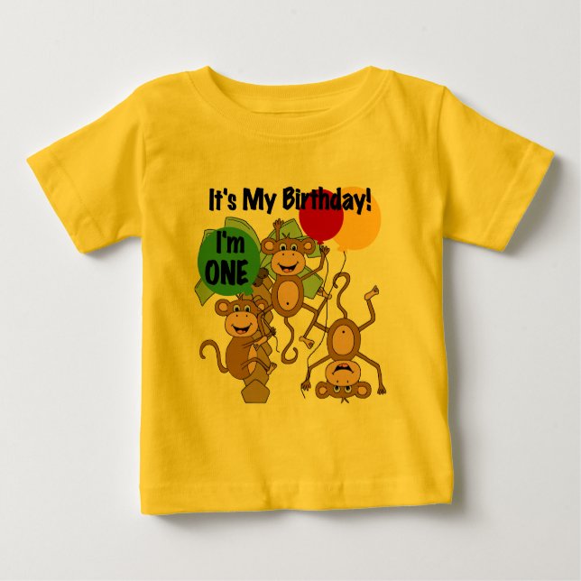 Monkey Shine 1st Birthday T-shirts and Gifts (Front)