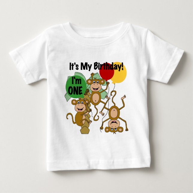 Monkey Shine 1st Birthday Tshirts and Gifts (Front)