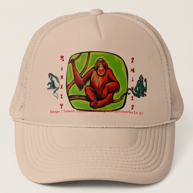 Monkey Shines ballcap Trucker Hat (Front)