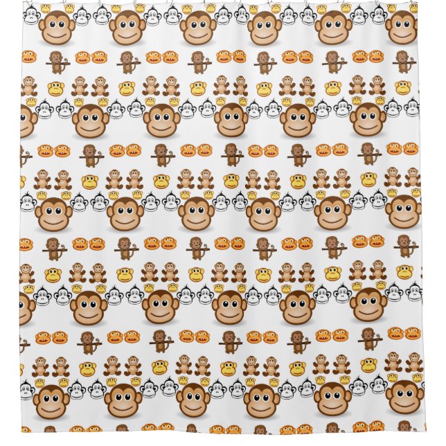 Monkey shower curtain (Front)