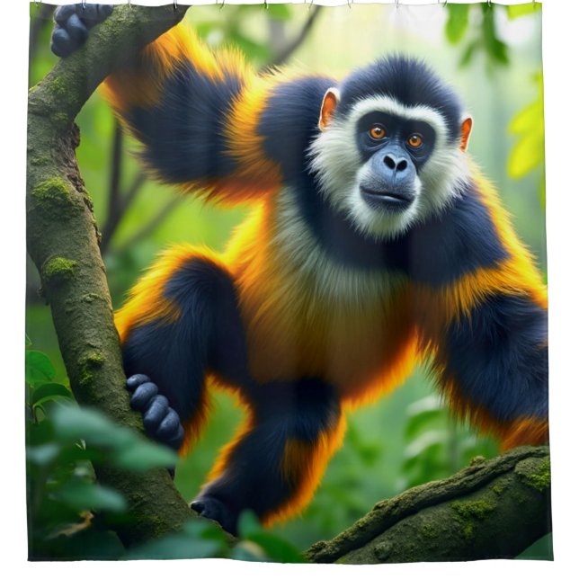 Monkey Shower Curtain (Front)