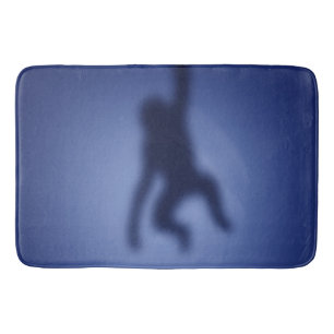 Monkey silhouette bath mat