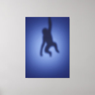Monkey silhouette canvas print