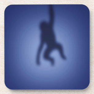 Monkey silhouette coaster