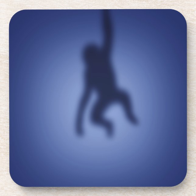 Monkey silhouette coaster (Front)