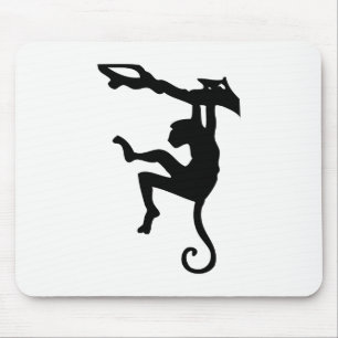 Monkey Silhouette Mouse Pad