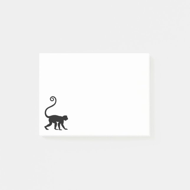 Monkey Silhouette Post-it® Notes (Front)