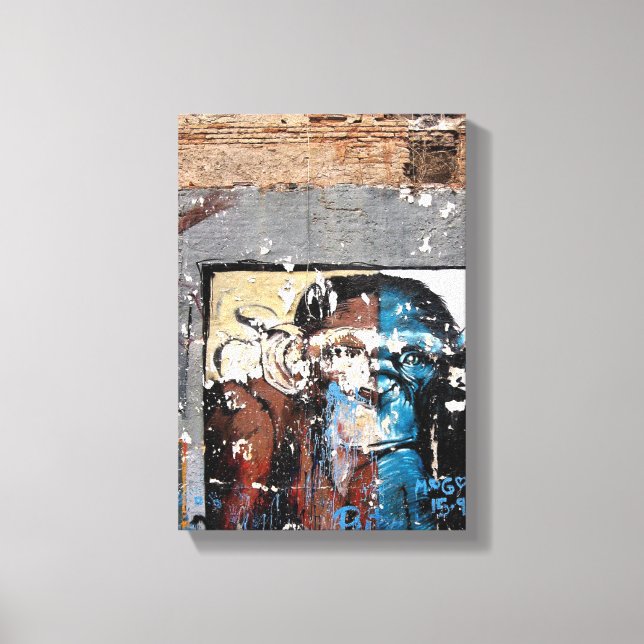 Monkey Single Canvas Print (Front)