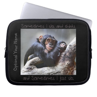 Monkey Sits Laptop Sleeve